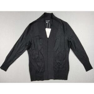 Open Front Cardigan Knit Sweater Long Sleeve With Pockets Womens Size Small